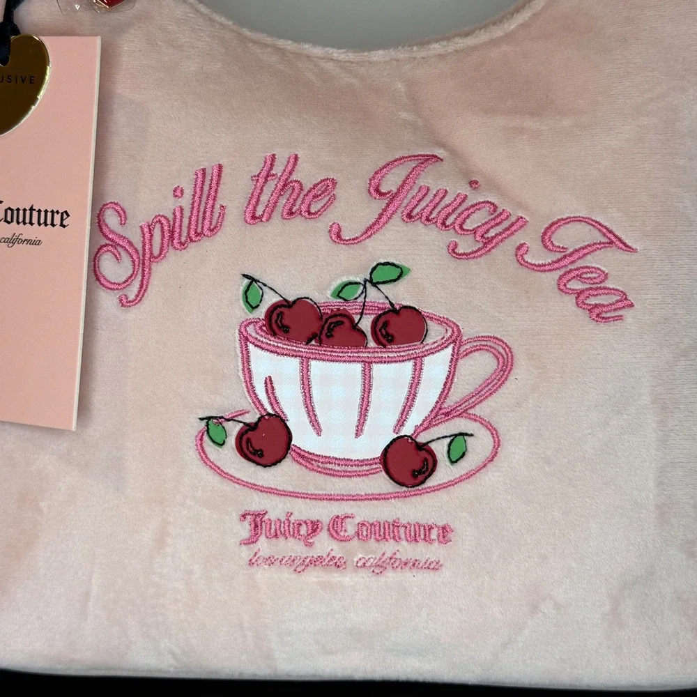 Juicy Couture Sweet‎ Tea Party Hobo Bag Spill the Juicy Tea Pink Clay NWT